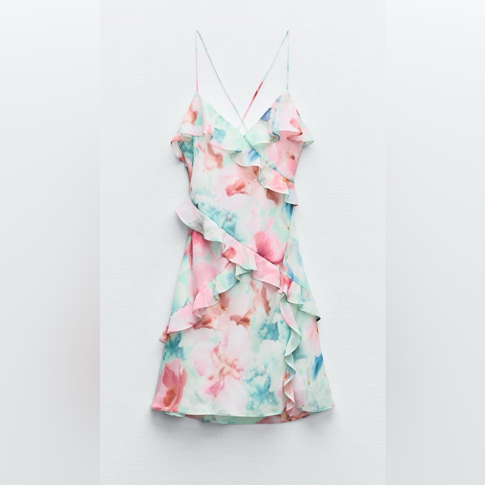 Zara, multi color dress, size M, NWT
